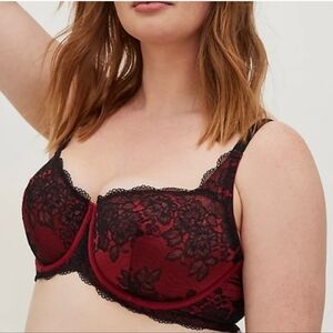 Torrid Curve Unlined Boudoir Balconette bra, 42D, NWT